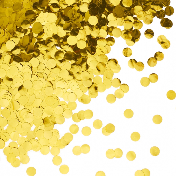 Конфетти фольга Круг, Золото, Металлик 